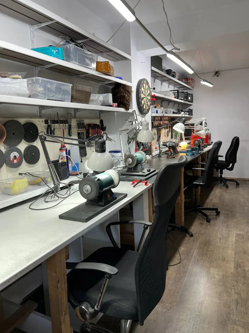 Bancul de lucru din atelier